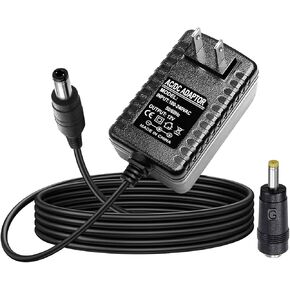 12V AC/DC Portable DVD Player Charger Power Adapter Compatible for Sylvania Portable DVD Player, fit for Sylvania 7" 9" 10" 13.3" Portable DVD Player Power Supply Cord (6.5Ft)