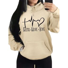 Women's Graphic Sweatshirts Long Sleeve Drawstring Hoodies Drop Shoulder Hooded Pullover Sweatshirt in Kuwait