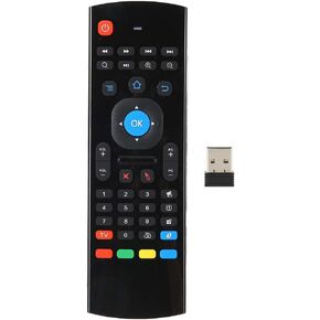 Double SidesMotion Sensing Remote Control for Computer, 2.4G Keyboard Mouse for Computer, 360° Grip, 6 Axis Gyroscope (Black)