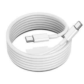 10ft USB C Cord for Apple iPhone 16 Charger Fast Charging Cable, USB C to C 60W Type-C Long Cord 10 ft for iPad Pro 13"/11"/10.9"/8.3 inch,Air 6th,Mni 6,i Phone 16/15 Pro Max/Pro/Plus, White 1-Pack