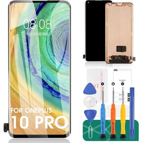 OLED for Oneplus 10 Pro Screen Replacement LCD Display for Oneplus 10 Pro Digitizer Touch Screen Repair for Oneplus 10 Pro NE2210 NE2215 LCD Screen Assembly Replacement NE2211 NE2213 NE2217