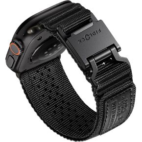 Compatible with Apple Watch Bands for Men - Rugged Nylon Bands Fit for Apple Watch Ultra 2/Ultra Band 49mm - FIDLOCK Magnetic Clasp Strap for iWatch Series 10 46mm 9/8/7 45mm SE/6/5/4 44mm