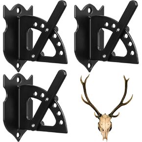 3 Pcs European Mount Skull Hanger Adjustable Deer Skull Mount Antler Mounting Kit Hanging Hook for Mounting Taxidermy Deer Euro Mounts & Other Skulls
