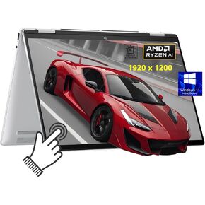 HP Envy X360 Laptop 2 in 1 14" 2K IPS Touchscreen AI Laptops, AMD Ryzen 12 Cores Processor, 16GB RAM 1TB PCIe SSD, Backlit Keyboard, WiFi 6E, Win11 Prow/BWE Accessories
