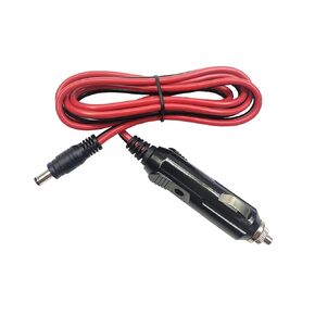 DC 5.5 x 2.1mm Connector Car Charger Power Supply Cord 3.9ft - 12v 24v Cigarette Lighter Male Plug with LED Light 16AWG Wire 15A Fuse for Portable DVD Player, Car, Camera (3.9FT)