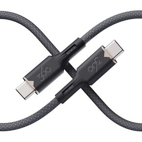 360 Electrical Fluid USB-C to USB-C Charger Cable, iPhone 15, 15 Pro Max, 15 Plus, Charger Car Charging Cable, 5 Foot, Granite