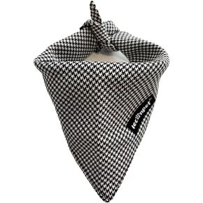 Leconpet Dog Bandana Dog Scarf for Small Medium Large Dogs Soft Triangle Puppy Cat Bandana Bib Houndstooth Style (Small Houndstooth, Large)