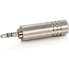 C2G/Cables to Go 40636 3.5mm Stereo Male to 6.3mm (1/4 Inch) Stereo Female Adapter Metallic Silver