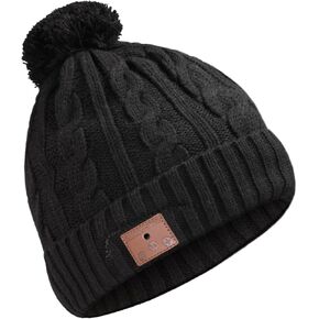 Bluetooth Beanie, Bluetooth V5.2 Wireless Knitted Winter hat, 24 Hour Play time