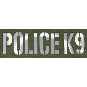 Reflective Police k9 Patch Laser Cut K9 Patch with Hook and Loop for Service Dog in Training Working Dog Harness Collar Vest