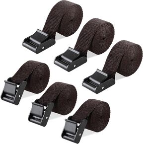 6 Pack Trail Camera Straps, 70.8" Long 1" Wide Wildlife Trail Camera Mounting Straps, Nylon Fibre Straps for Hunting Camera, Backpacking, Sleeping Bag (Dark Brown)