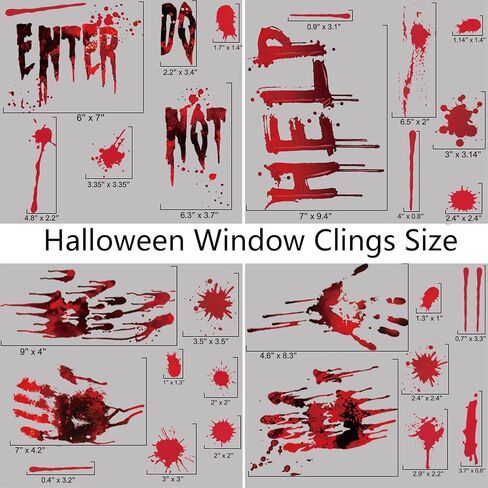 Halloween Windows Clings for Halloween Decoration 4 sheets/78pcs, Garlvaso Double Side Halloween Window Stickers Set Halloween Decor, Removable Window Decals for Halloween Party Decorations in Saudi Arabia