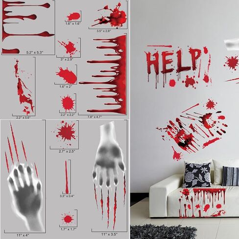 Halloween Windows Clings for Halloween Decoration 4 sheets/78pcs, Garlvaso Double Side Halloween Window Stickers Set Halloween Decor, Removable Window Decals for Halloween Party Decorations in Saudi Arabia