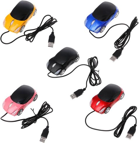 Jpwpowe ماوس سلكي 1000 ديسيبل متوحد الخواص، شكل سيارة صغيرة USB بصري مبتكر 2 ماوس أمامي للكمبيوتر المحمول والكمبيوتر in Saudi Arabia