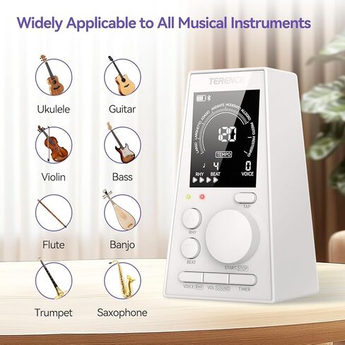 المسرع الرقمي للبيانو والجيتار والطبل وجميع الآلات الموسيقية، المسرع الإلكتروني مع حجم، إيقاع قابل للتعديل، قابلة للشحن، المسرع مع مكبر الصوت، وظيفة الموقت، شاشة LCD in Kuwait