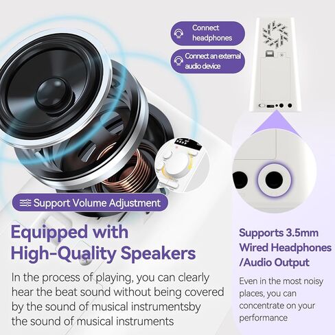 المسرع الرقمي للبيانو والجيتار والطبل وجميع الآلات الموسيقية، المسرع الإلكتروني مع حجم، إيقاع قابل للتعديل، قابلة للشحن، المسرع مع مكبر الصوت، وظيفة الموقت، شاشة LCD in Kuwait