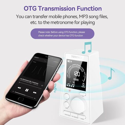 المسرع الرقمي للبيانو والجيتار والطبل وجميع الآلات الموسيقية، المسرع الإلكتروني مع حجم، إيقاع قابل للتعديل، قابلة للشحن، المسرع مع مكبر الصوت، وظيفة الموقت، شاشة LCD in Kuwait