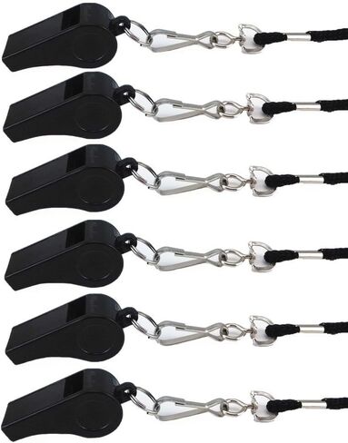 صفارات بلاستيكية سوداء للأماكن الخارجية مكونة من 2 لصفارات صوتية واضحة للمدرب والحكم in Kuwait