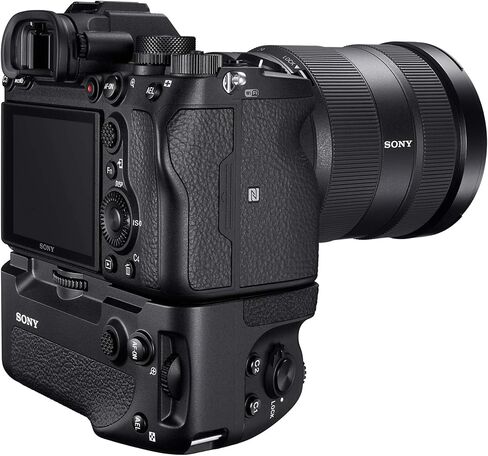 مقبض سوني عمودي لهاتف سوني ألفا 7R IV (ILCE7RM4/B) - VG-C4EM مع بطارية سوني Z-Series NP-FZ100 وحزمة بطاقة SD سعة 128 جيجابايت V60 UHS-II من سوني (3 قطع) in Saudi Arabia