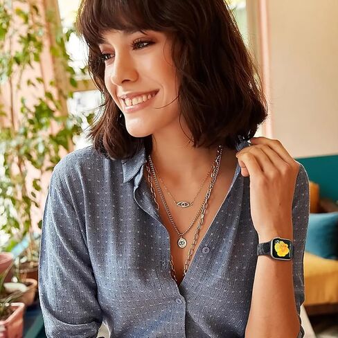 GEAK Stylish Floral Engraved Band Compatible with Apple Watch Band 40mm 38mm 41mm 49mm 45mm 44mm 42mm Women, Two-Tone Flower Soft Silicone Cute Sport Strap for iWatch Series 9 8 7 6 5 4 3 2 1 SE Ultra in Kuwait