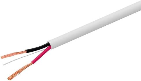 Monoprice Speaker Wire - CL3 in-Wall Rated, 4-Conductor, Color Coded, 14AWG, 250 Feet, White in Saudi Arabia