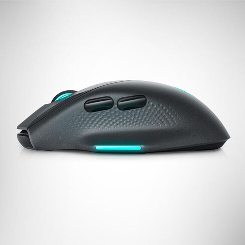 ماوس الألعاب اللاسلكي Alienware AW620M - لاسلكي/سلكي، 1 × USB - 4 دبابيس USB من النوع A، 26000 نقطة في البوصة، وزن 3.52 أونصة (99 جم)، 7 أزرار، قبضة غير قابلة للانزلاق، ما يصل إلى 140 ساعة من الألعاب - الجانب المظلم من القمر in Saudi Arabia
