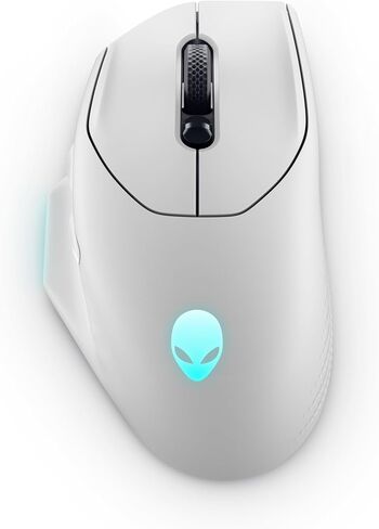Alienware Wireless Gaming Mouse AW620M - Wireless/Wired, 1 x USB - 4 pin USB Type A, 26000 dpi, 3.52oz (99g) Weight, 7 Buttons, Non-Slip Grip, up to 140 Hours of Gaming - Dark Side of The Moon in Saudi Arabia