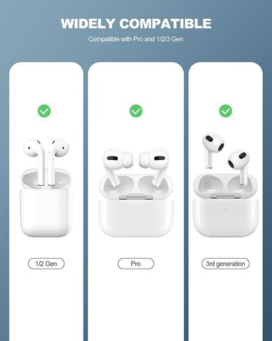 Ear Hooks Compatible with Apple Airpods 1, 2, 3, Pro and Pro 2, Anti-Slip Airpods Ear Hooks for Airpods Accessories, Sport Ear Hook for Running, Cycling, Gym (1) in Kuwait