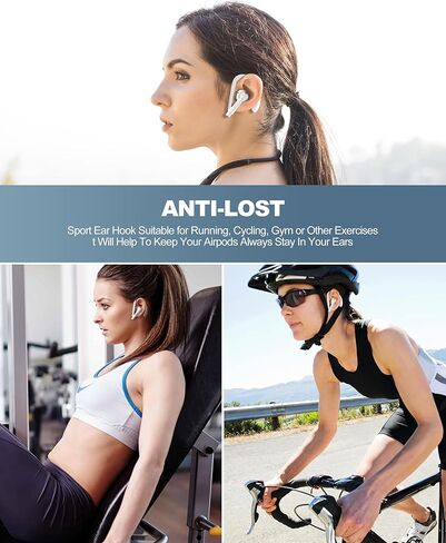 Ear Hooks Compatible with Apple Airpods 1, 2, 3, Pro and Pro 2, Anti-Slip Airpods Ear Hooks for Airpods Accessories, Sport Ear Hook for Running, Cycling, Gym (1) in Kuwait