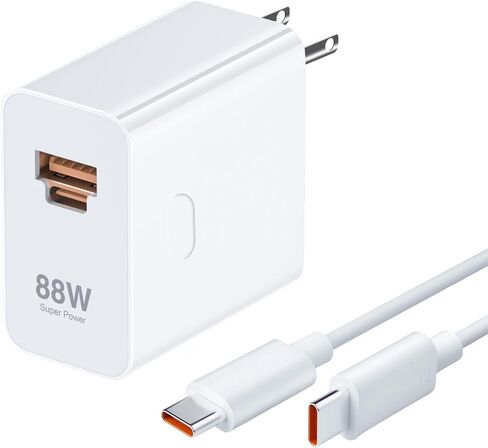 كتلة شاحن USB C من KIKETECH، شاحن حائط سريع 88 وات لهواتف iPhone 15 14 13 12 11/Pro/Max/XS/XR/8/7، وSamsung، وLG، وMoto، وHTC، وهواتف Android والمزيد، مع كابل USB C بطول 5 أقدام in Kuwait