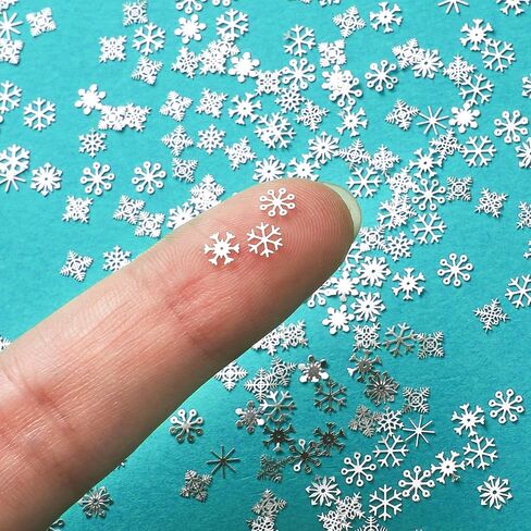 Knitgrip 300 Pcs 0.2 Inch Mini Metal Snowflake for Craft, White in Saudi Arabia