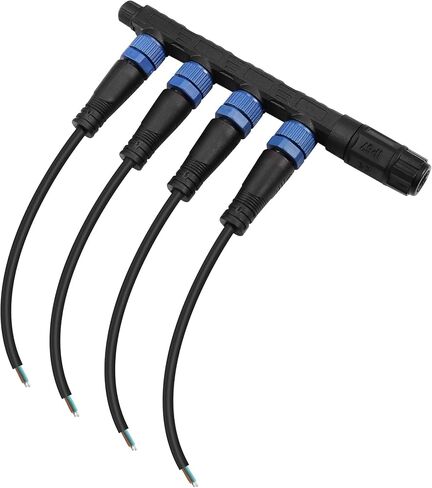 PNGKNYOCN 4 Way M15 IP67 Waterproof Connector Box 2 Pole Wire and 2-pin Cable for Installation Projects of Indoor/Outdoor LED Lights in The Line Area in Saudi Arabia