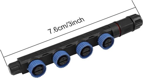 PNGKNYOCN 4 Way M15 IP67 Waterproof Connector Box 2 Pole Wire and 2-pin Cable for Installation Projects of Indoor/Outdoor LED Lights in The Line Area in Saudi Arabia