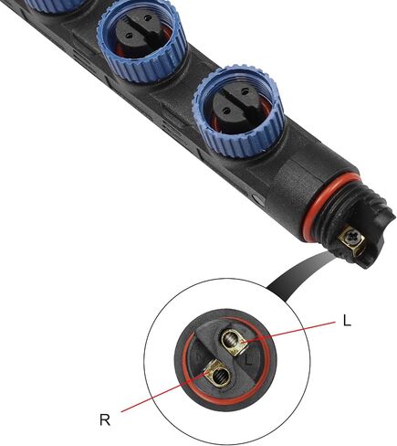 PNGKNYOCN 4 Way M15 IP67 Waterproof Connector Box 2 Pole Wire and 2-pin Cable for Installation Projects of Indoor/Outdoor LED Lights in The Line Area in Saudi Arabia