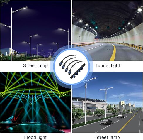 PNGKNYOCN 4 Way M15 IP67 Waterproof Connector Box 2 Pole Wire and 2-pin Cable for Installation Projects of Indoor/Outdoor LED Lights in The Line Area in Saudi Arabia