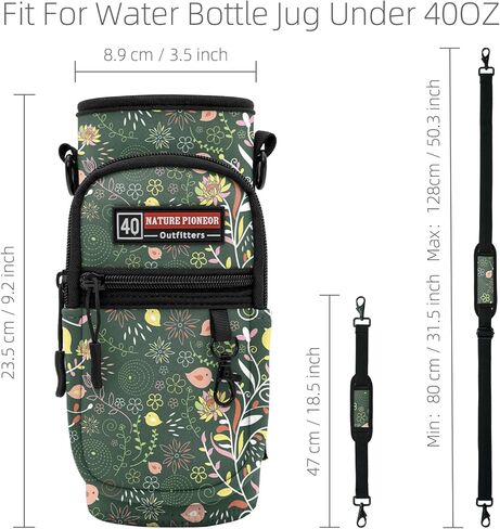 NATURE PIONEOR Water Bottle Carrier Holder Sleeve with Adjustable Strap 25 oz, Insulated Water Bottle Holder Sling Bag in Kuwait