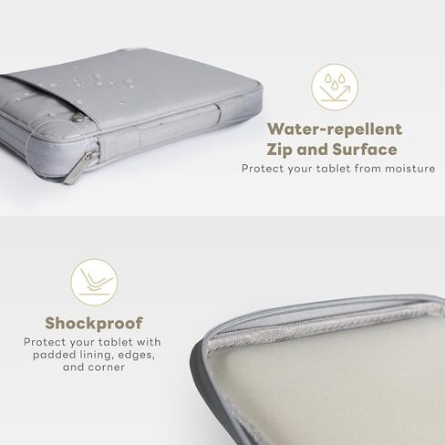 eiP 13 inch Waterproof Slim Tablet Carring Case with Handle Sleeve Bag for iPad Pro M4 13 Inch, iPad Air M2 13 Inch, iPad Pro 12.9", MacBook Pro 14", MacBook Air 13", Fit Keyboard and Stylus in Saudi Arabia