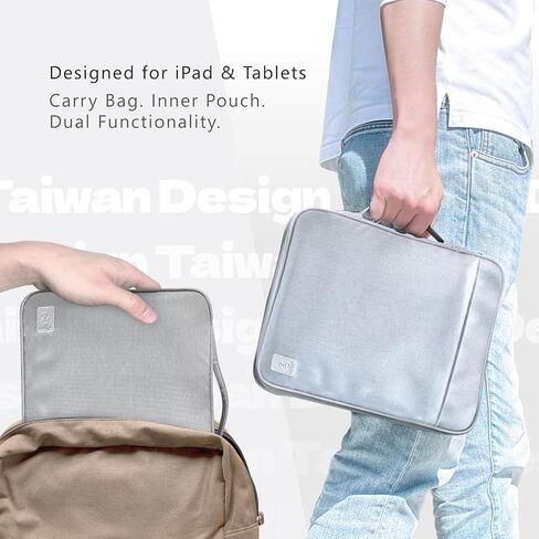 eiP 13 inch Waterproof Slim Tablet Carring Case with Handle Sleeve Bag for iPad Pro M4 13 Inch, iPad Air M2 13 Inch, iPad Pro 12.9", MacBook Pro 14", MacBook Air 13", Fit Keyboard and Stylus in Saudi Arabia