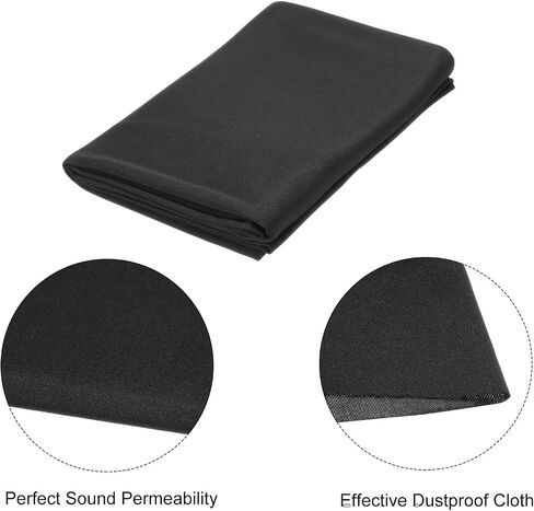 uxcell Black Speaker Mesh Grill Cloth (not Cane Webbing) Stereo Box Fabric Dustproof Cloth 100cm x 160cm 39 inches x 63 inches in Saudi Arabia