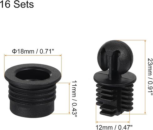 MECCANIXITY Speaker Grill Guides Plastic Ball and Socket Type 12mm Dia for Speaker Parts Accessories Pack of 16 in Saudi Arabia