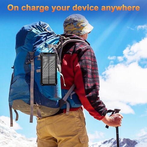 بنك الطاقة لشاحن الطاقة الشمسية من WONGKUO - شاحن هاتف شمسي بقدرة 49800 مللي أمبير في الساعة مع مدخل/مخرج USB-C، شحن سريع QC 3.0 مع مصباح يدوي LED، بنك طاقة محمول مدمج بـ 4 كابلات، IP65 مقاوم للماء مناسب للأماكن الخارجية in Kuwait