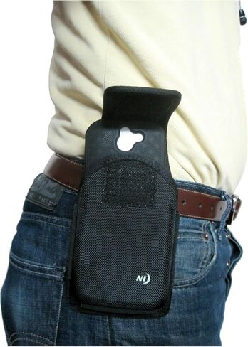 Nite Ize حافظة هاتف خلوي صلبة من أجل Kyocera DuraForce Pro 2 E6910 E6920، حافظة قوية وشديدة التحمل، حامل مشبك حزام ثابت قوي، يناسب حافظة الهاتف الخلوي (عمودي) in Kuwait