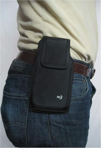 Nite Ize حافظة هاتف خلوي صلبة من أجل Kyocera DuraForce Pro 2 E6910 E6920، حافظة قوية وشديدة التحمل، حامل مشبك حزام ثابت قوي، يناسب حافظة الهاتف الخلوي (عمودي) in Kuwait