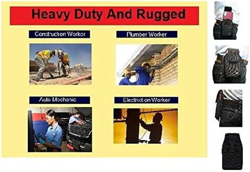 Nite Ize حافظة هاتف خلوي صلبة من أجل Kyocera DuraForce Pro 2 E6910 E6920، حافظة قوية وشديدة التحمل، حامل مشبك حزام ثابت قوي، يناسب حافظة الهاتف الخلوي (عمودي) in Kuwait