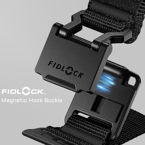 Compatible with Apple Watch Bands for Men - Rugged Nylon Bands Fit for Apple Watch Ultra 2/Ultra Band 49mm - FIDLOCK Magnetic Clasp Strap for iWatch Series 10 46mm 9/8/7 45mm SE/6/5/4 44mm in Kuwait