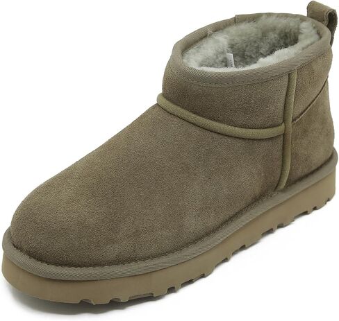 Mel&Syd 100% Sheepskin Mini Boots with Arch Support Options: Warm to -22°F | 18mm Breathable Merino Wool Warmth - 5mm+5mm Dual Cushioning - Waterproof-Treated Suede for Commuting & Daily Winter Wear in Saudi Arabia