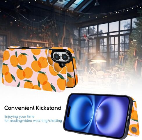 متوافق مع محفظة iPhone 16 Pro مع حامل للبطاقات، وفتحات بطاقات مدمجة من جلد البولي يوريثان، ومسند وحافظة مقاومة للصدمات لهاتف iPhone 16 Pro مقاس 6.3 بوصات والرجال (لوحة شطرنج ملونة) in Kuwait