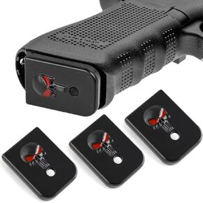 3D Anodized Aluminum Magazine Base Floor Plate for 9mm Subcompact Glock 43 Mag Baseplate Accessories, Choose Your Design