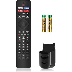 NH800UP RF402A-V14 Remote Control for Philips TV Remote Replacement for All Philips Smart TV Remote with Holder & Battery - IR Remote for Philips Android LED LCD 4K Smart TV with Four Shortcut Hotkeys