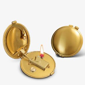 Vintage Trench Lighter – Refillable Kerosene Lighter with Automatic Ignition, Antique Metal Unique Lighters, Collectors Cool Lighter, Ideal Gift for Men Women(Fuel Not Included) Gold